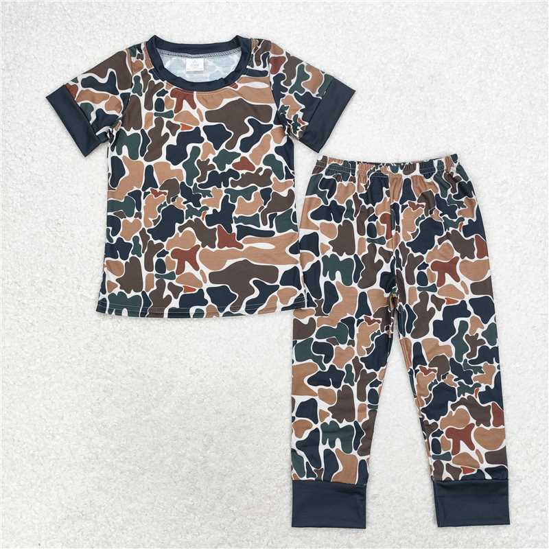 camo print short Sleeve Pajamas ( material contains bamboo )