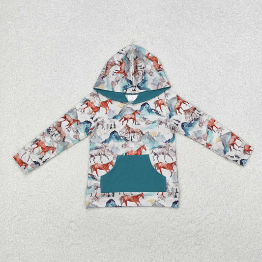Horse Print hooded