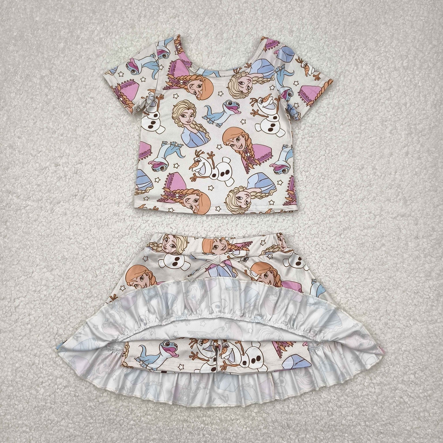 Cute cartoon short sleeve girls Dress