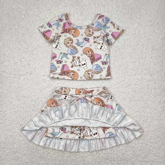 Cute cartoon short sleeve girls Dress
