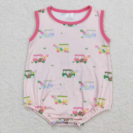 Pink Golf sleeveless Baby Romper