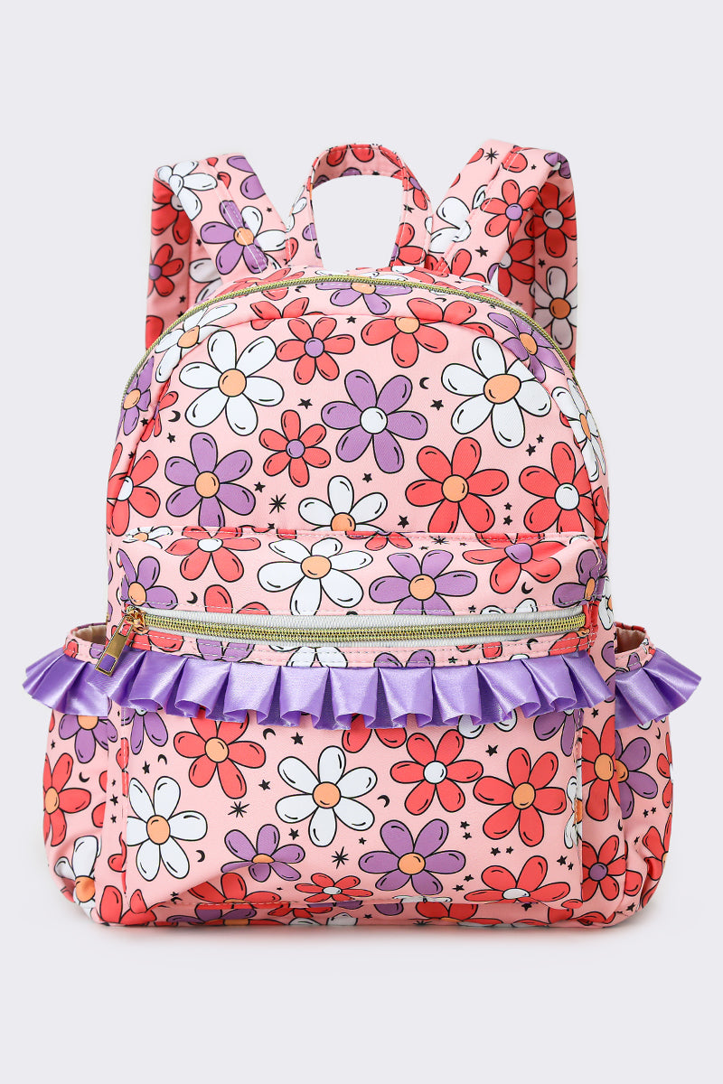 purple leopard kids backpack(US warehouse)