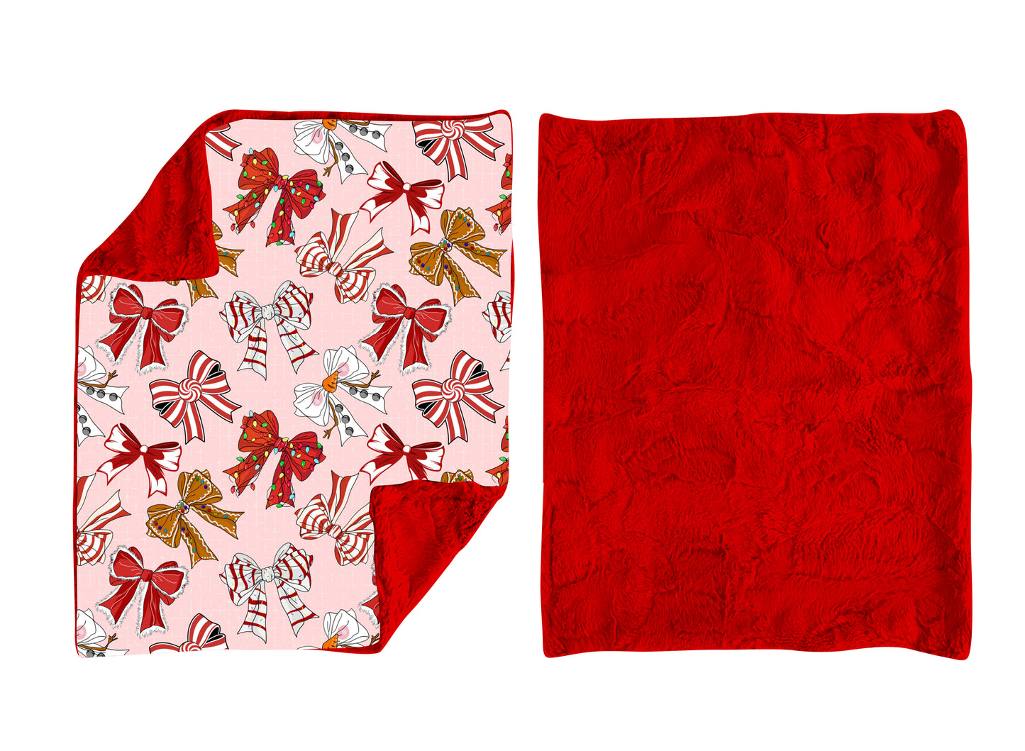Christmas BOW kids blanket(US warehouse)