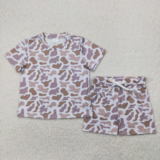 Summer Grey camo short sleeve girls Set