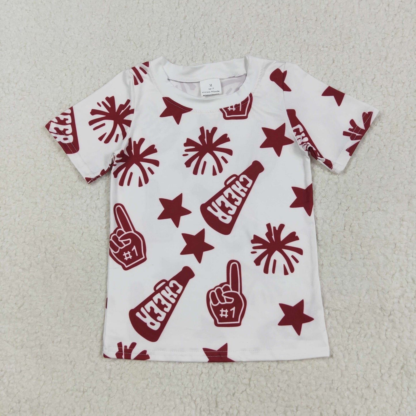red Cheer short sleeve Shirt GT1093