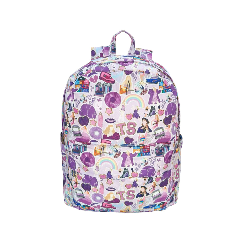 Purple Cartoon Print BACKPACK
