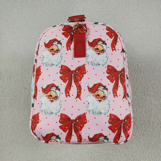 Red Christmas Santa floral travel bag BA0306