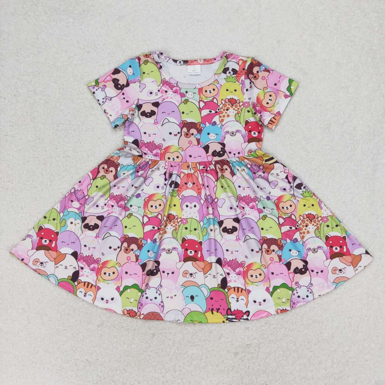 Cartoon short sleeves Girls Dress