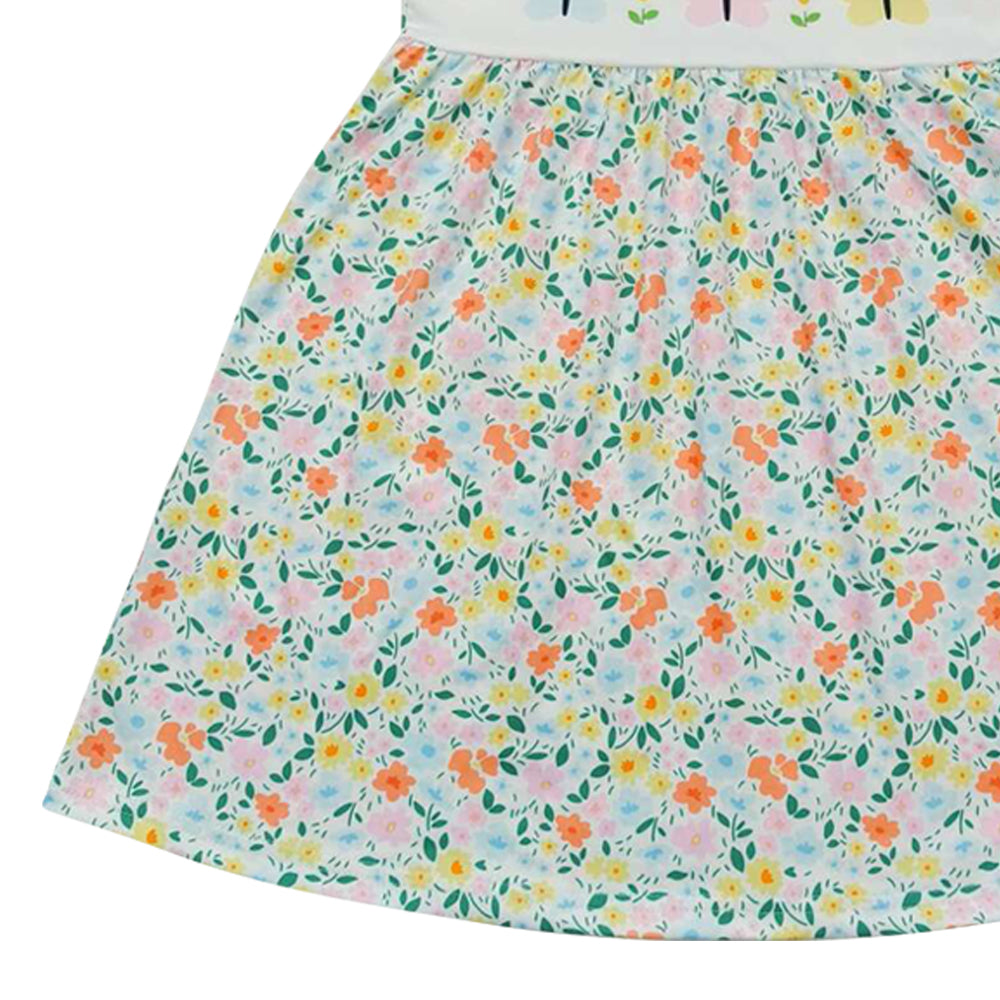 flower Butterfly print Girls Dress