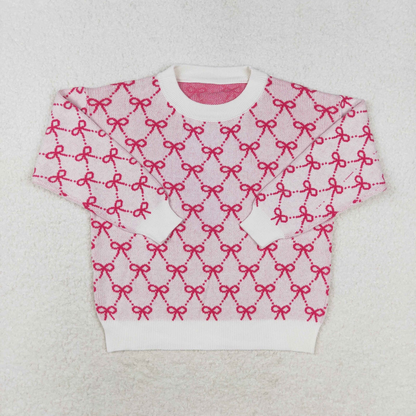 Pink Bow pattern Sweater
