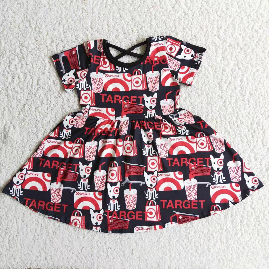 Red Cartoon girls big skirt