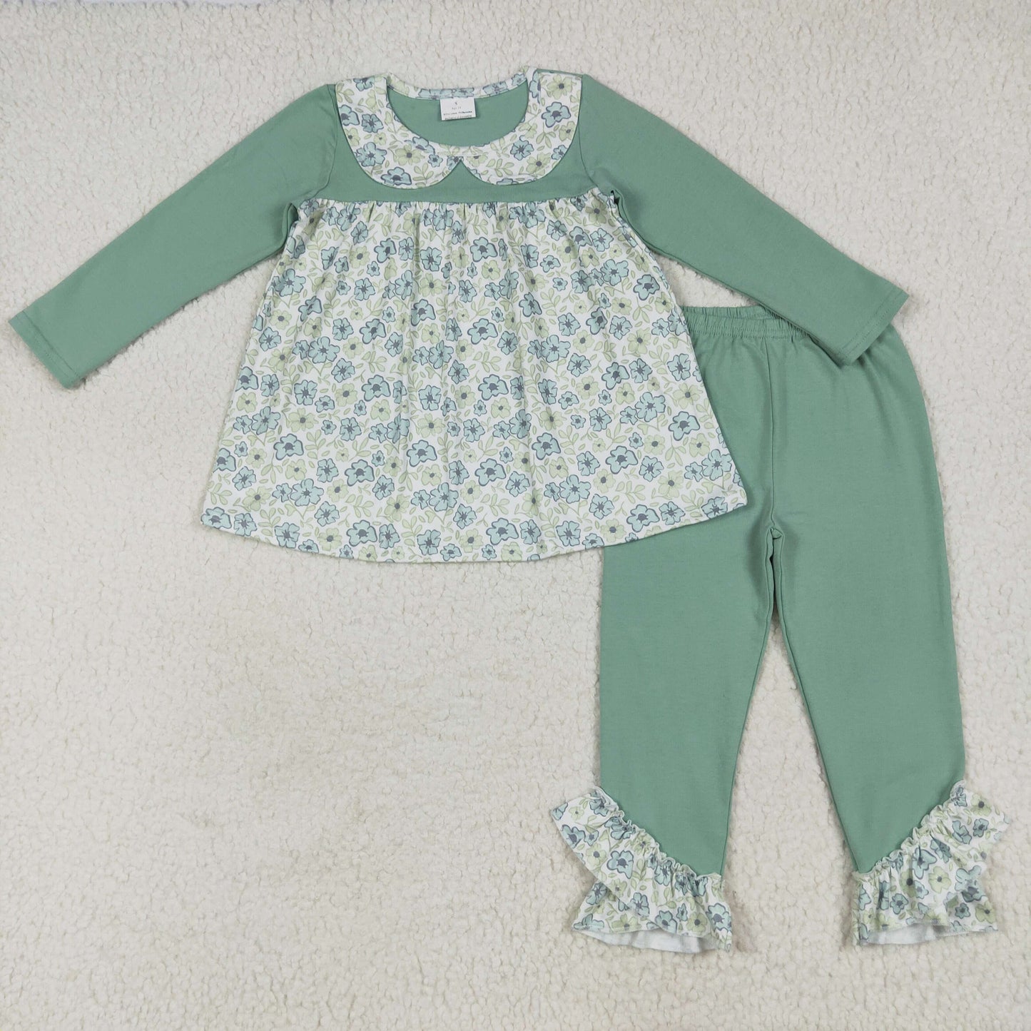 green flowers girl outfits GLP2407