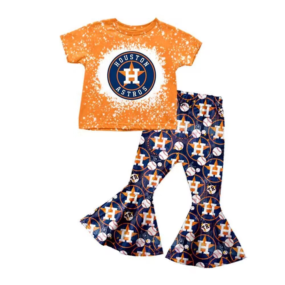 Pre-order orange team bell pants Girls set (split 3.16)
