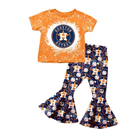 Pre-order orange team bell pants Girls set (split 3.16)