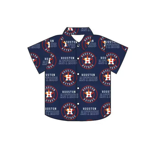 Pre-order navy team with button Short shirt (split 3.16)