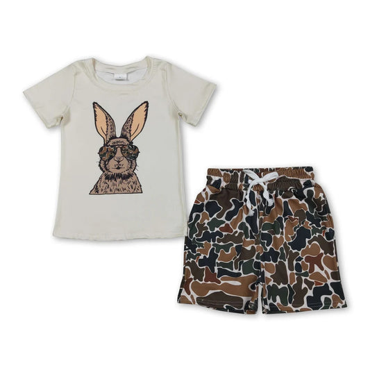 Easter Camo Bunny Short boy Set