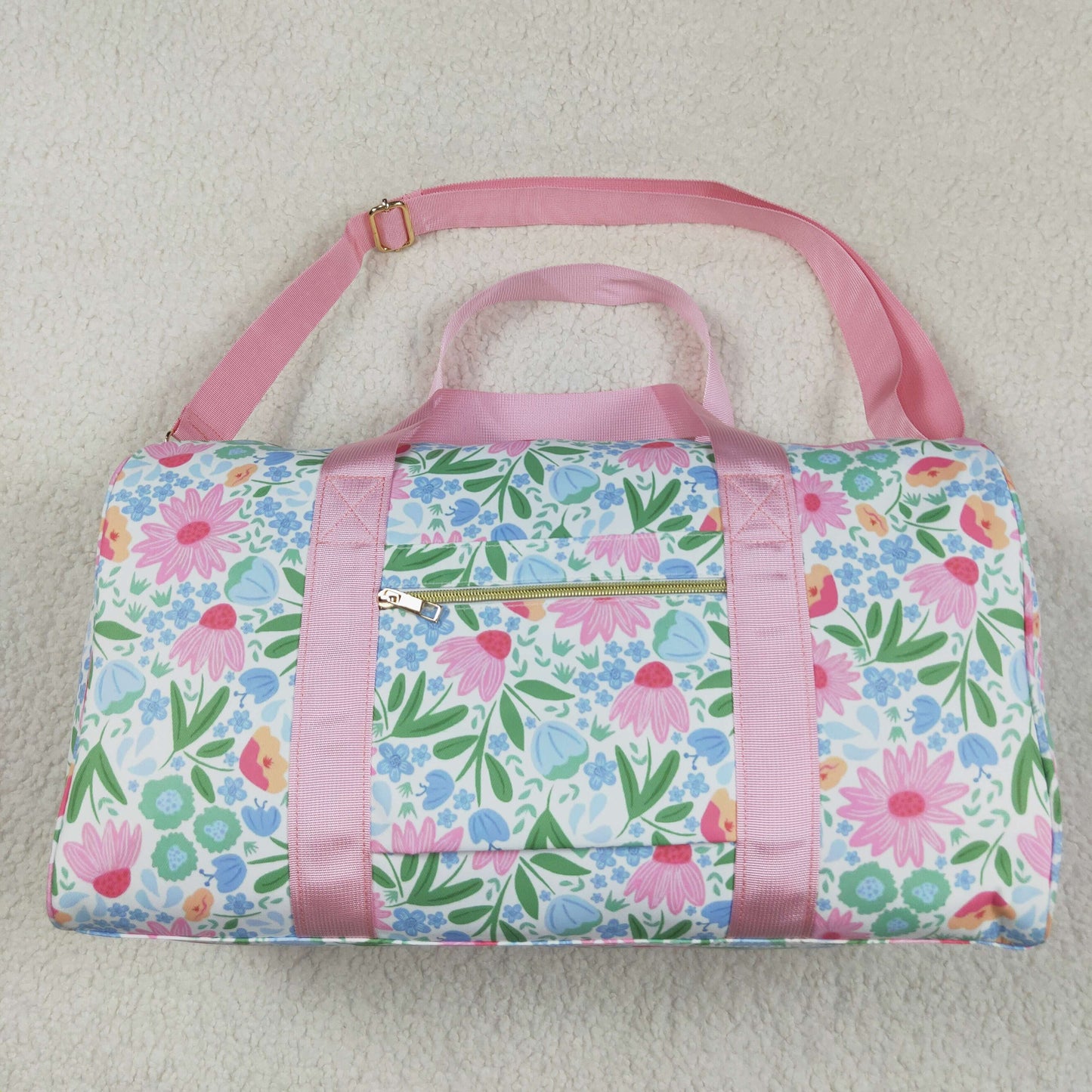 Flowers Leaves pink Lace Gym bag