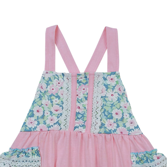 pink flower print Baby Romper