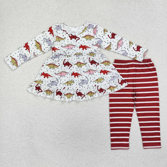 Dinosaurs print Long Sleeve Girls Set