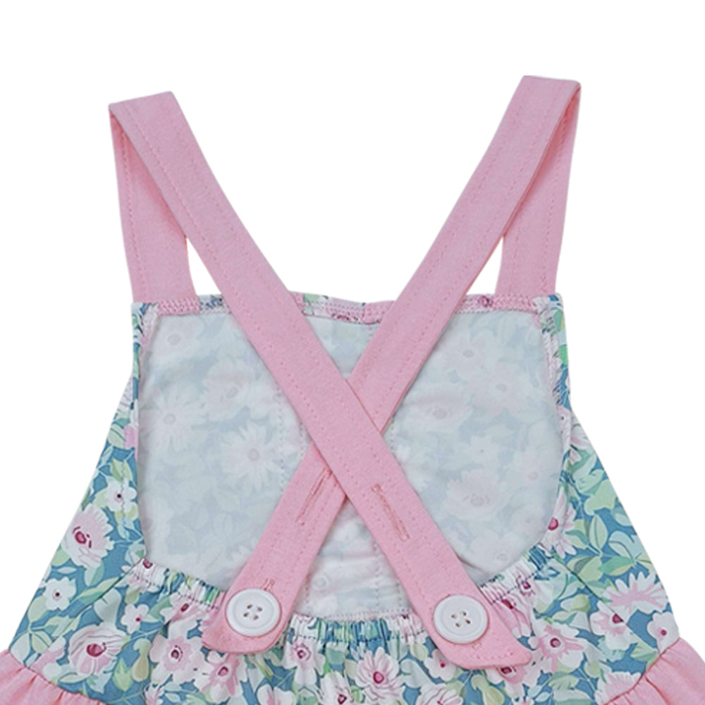 pink flower print Baby Romper
