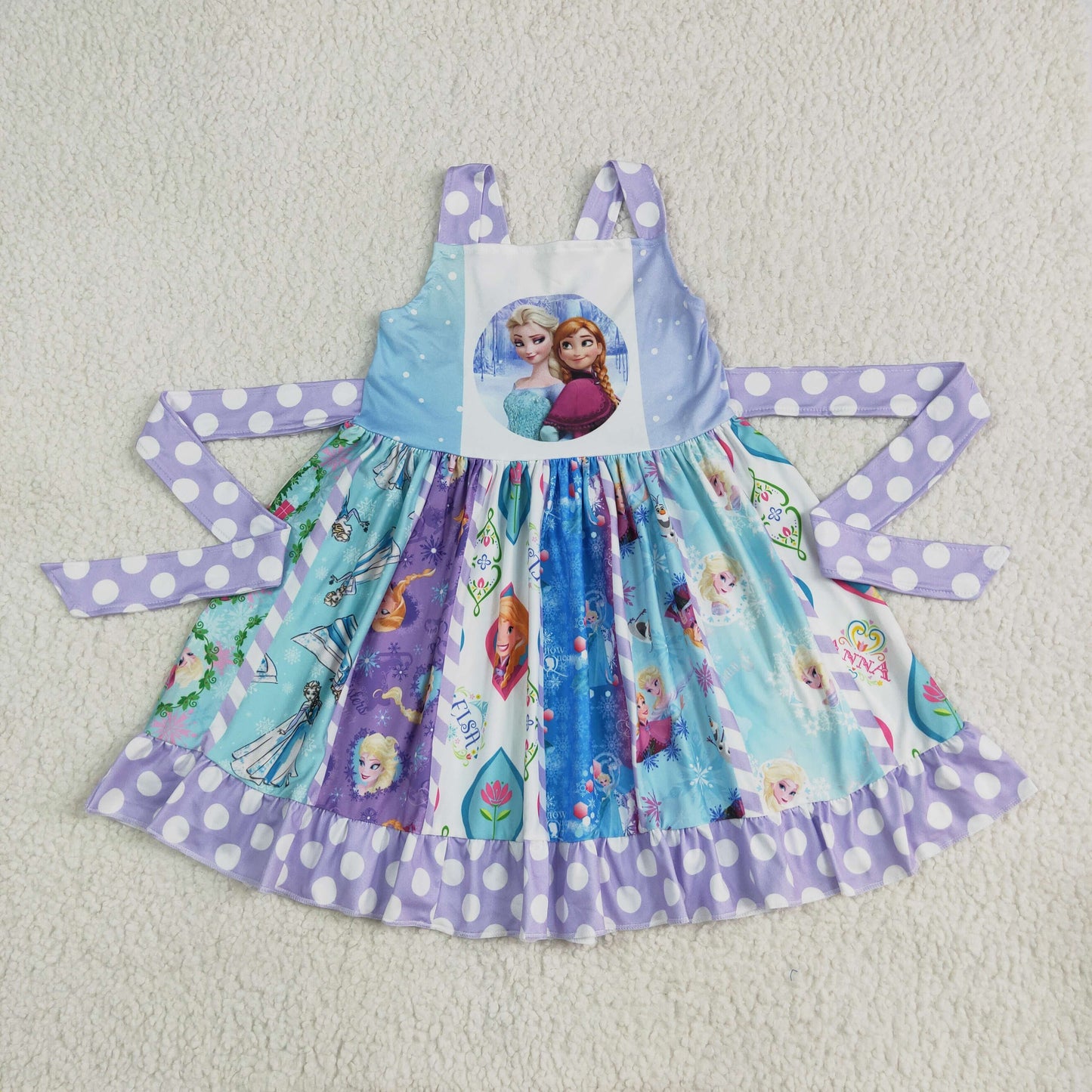 cartoon print girl dress C3-16