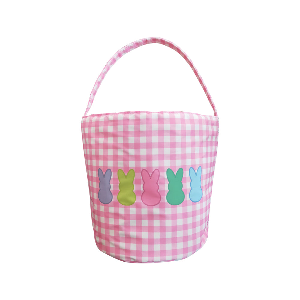 Easter Pink Plaid Bunny Bag
