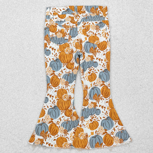 Pumpkin flowers Bell Pants Jeans