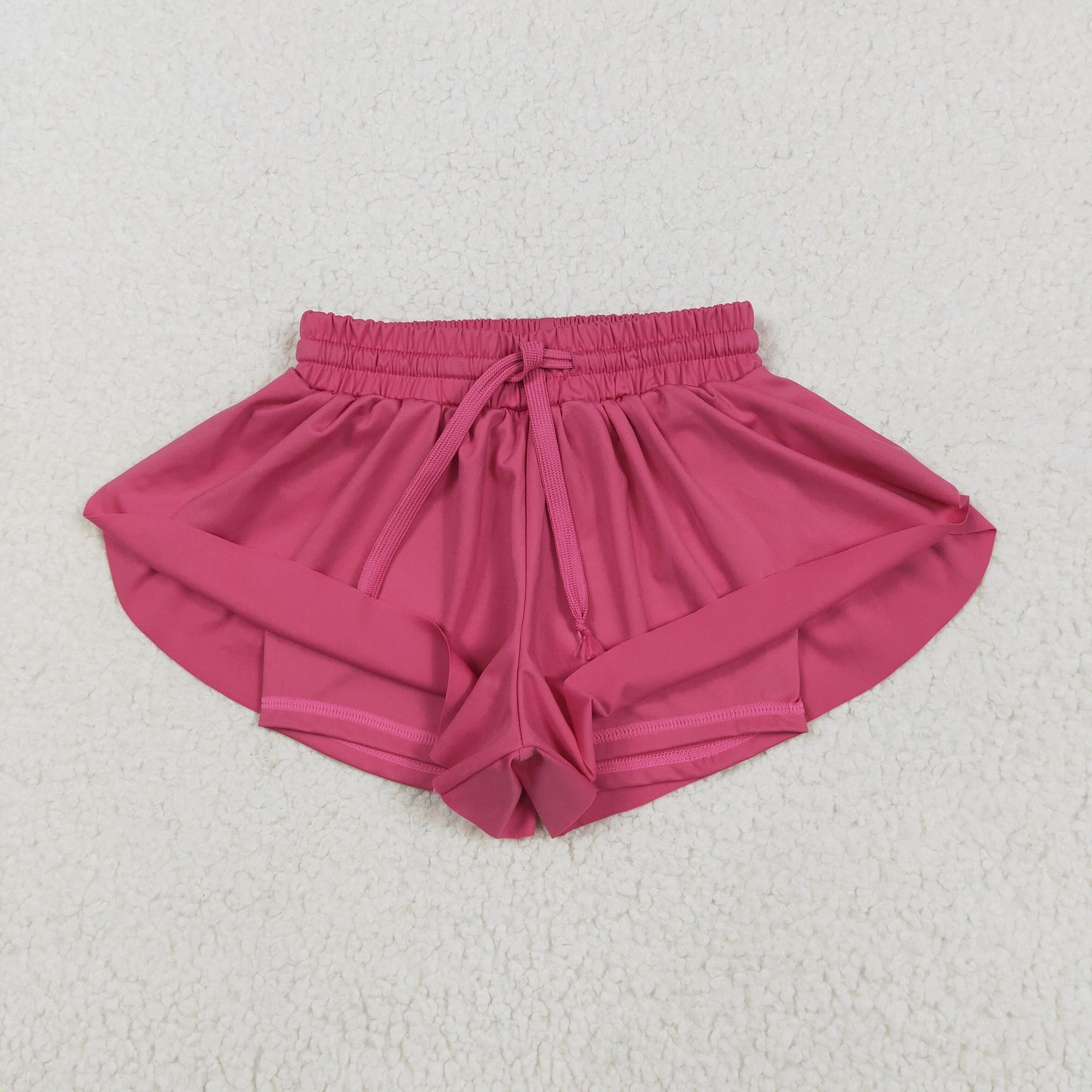 Hot pink solid Kids yoga Short SS0551