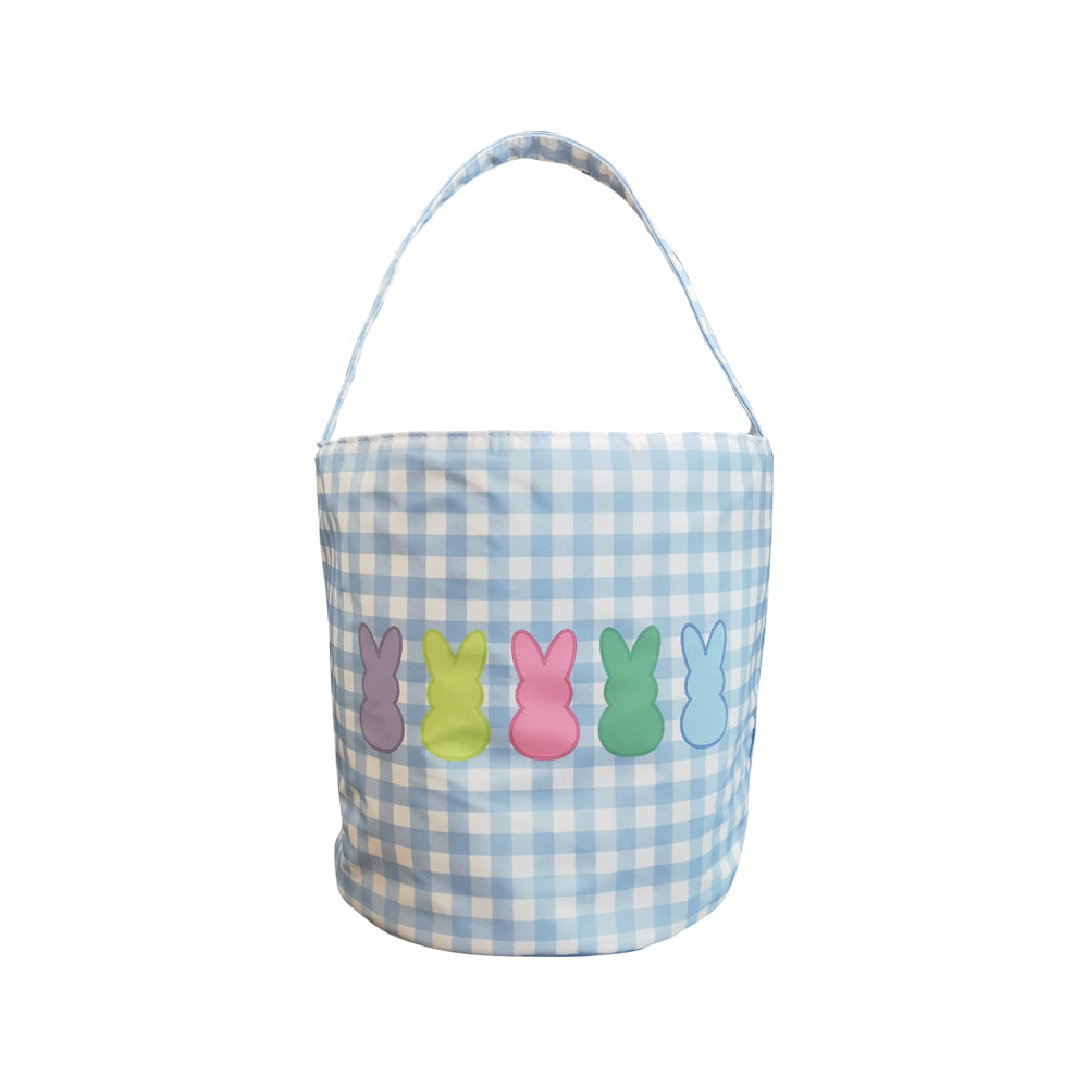 Easter Blue Plaid Bunny Bag