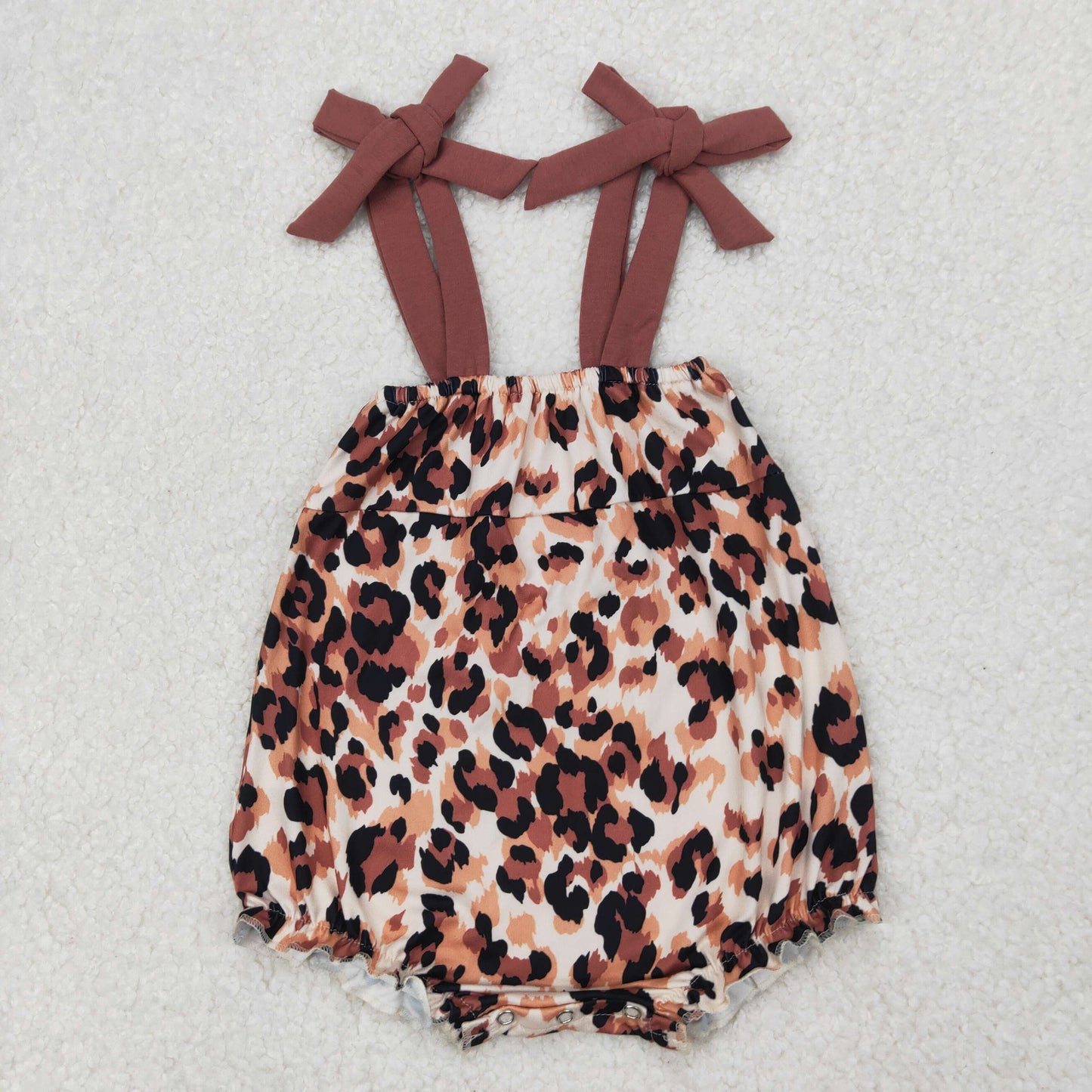 Brown leopard print Baby RomperSR2913