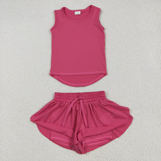 hot pink yoga girl Sleeveless set GSSO2500