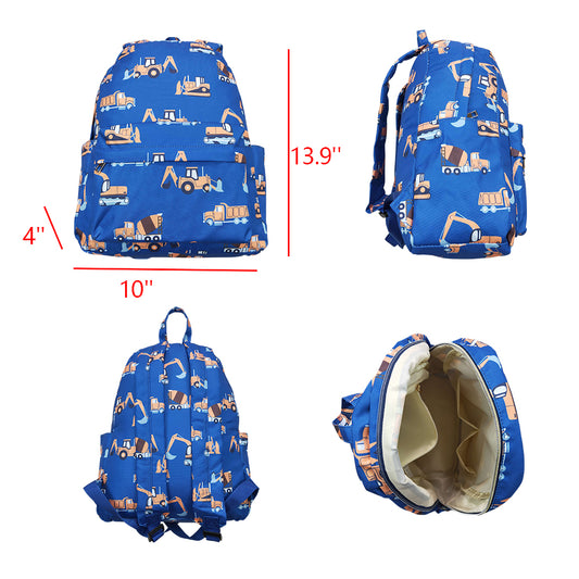 blue tractor Print BACKPACK