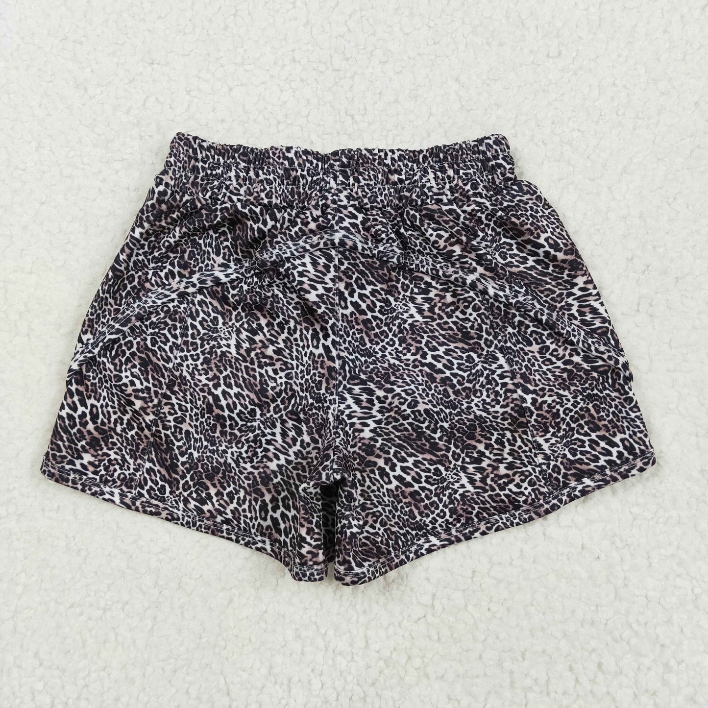 Brown leopard Kids yoga Short
