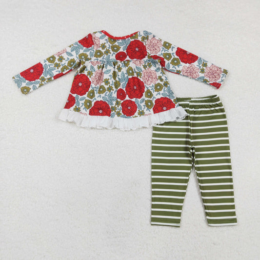 Flowers Long Sleeve Girls Set