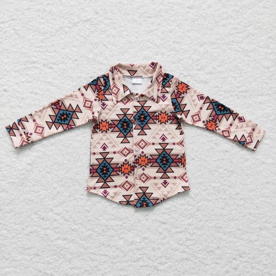 Western With Button Boy Shirt