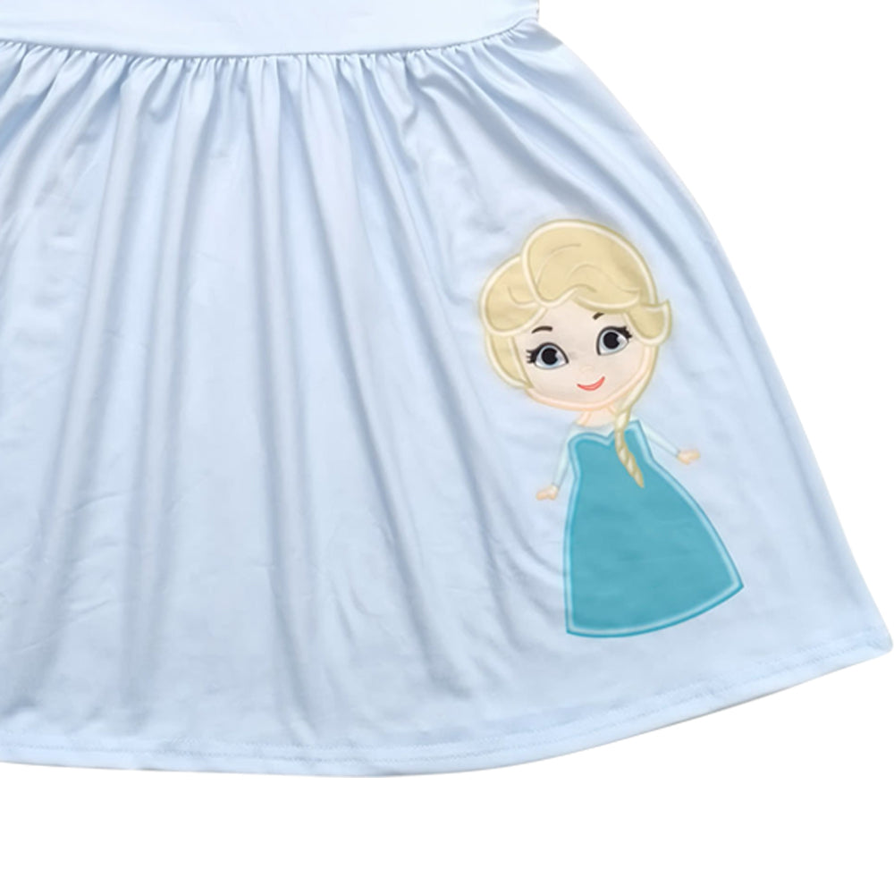 blue princess Short Sleeve Skirt