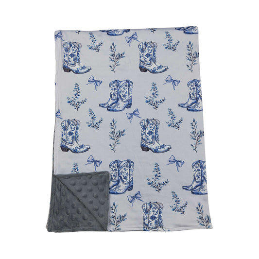 western boot Print kids Blanket