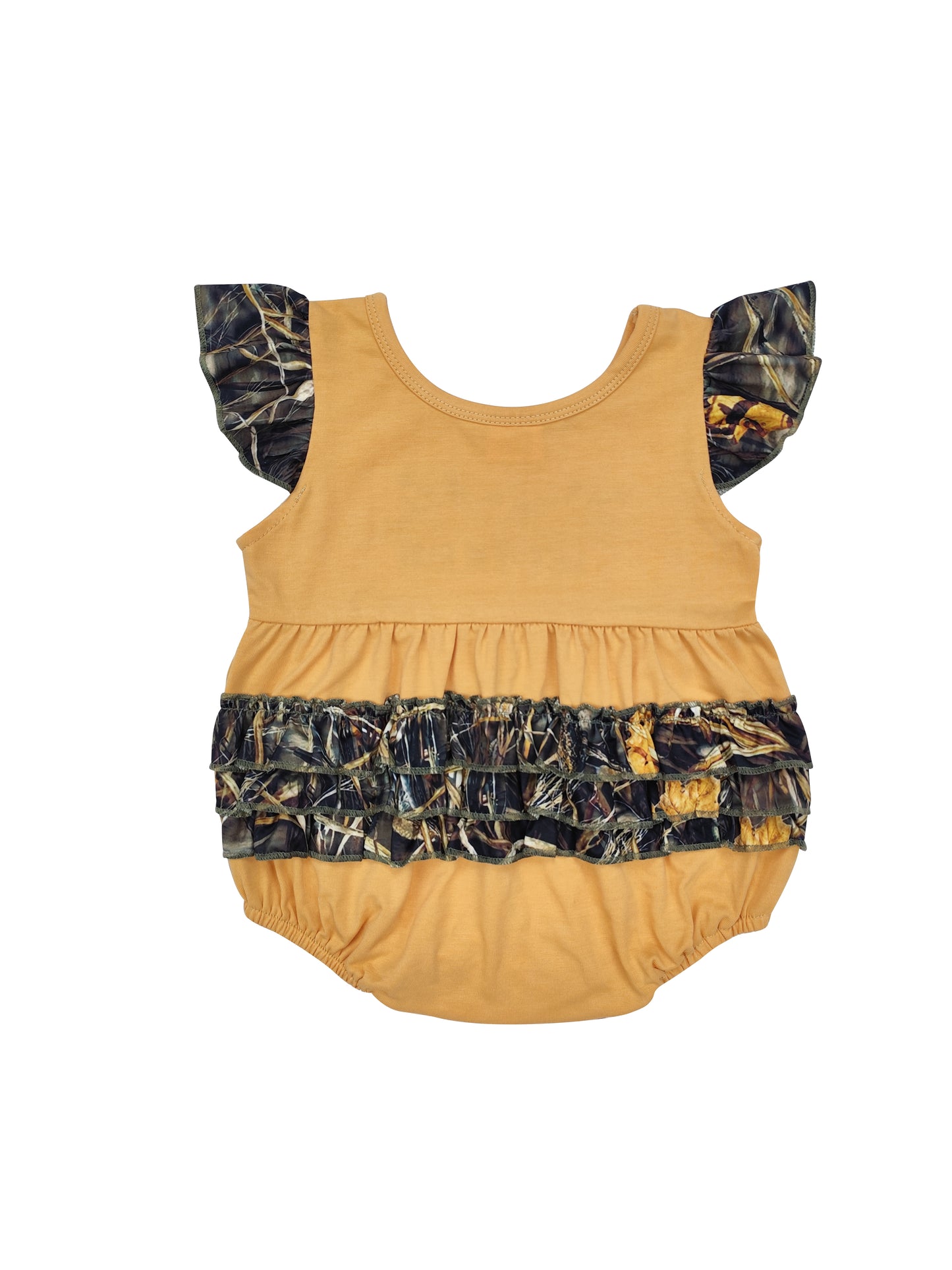 SR1219 Camo Let run Dog embroidery baby Romper (us warehouse)