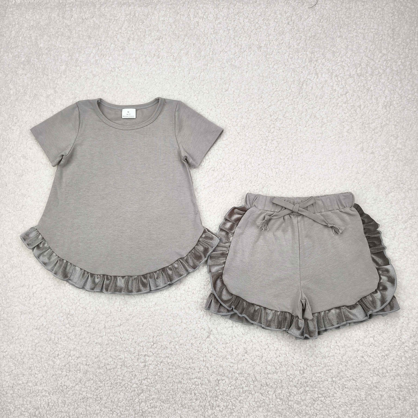 grey solid Girls SetGSSO2182