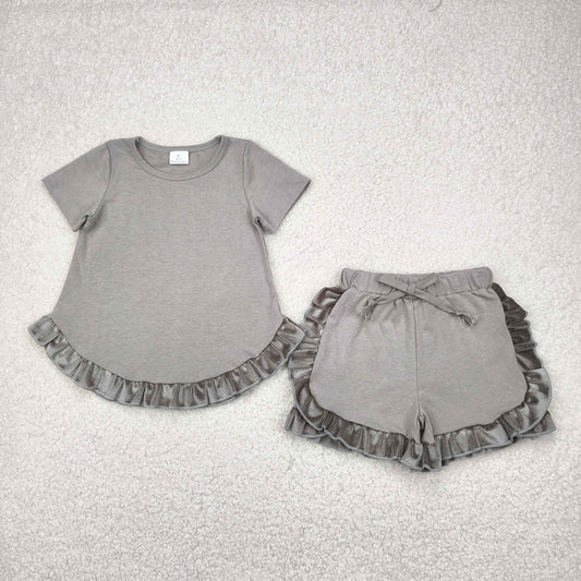 grey solid Girls SetGSSO2182