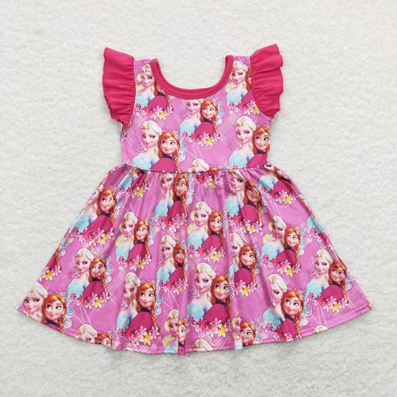 Cartoon Red Ruffles dress