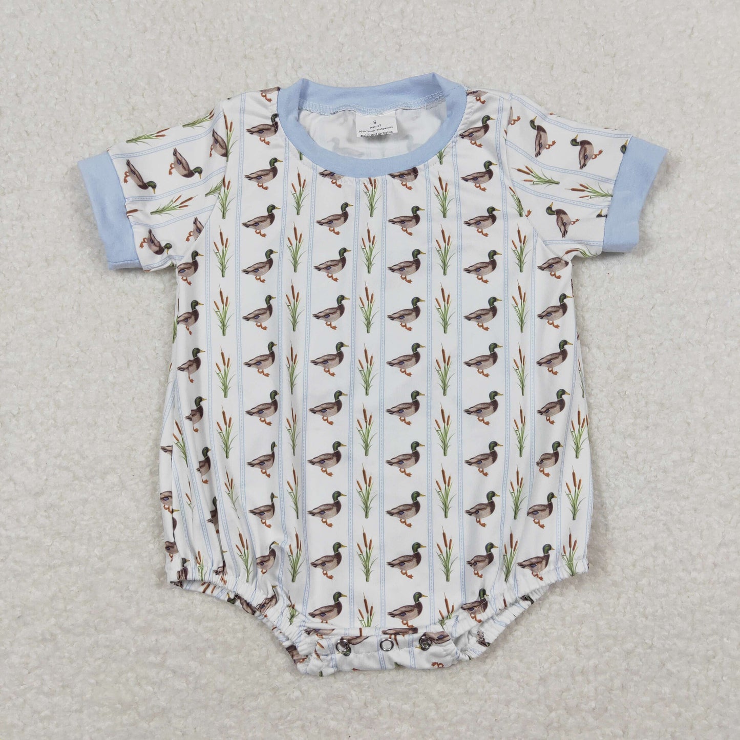 duck print Baby Romper