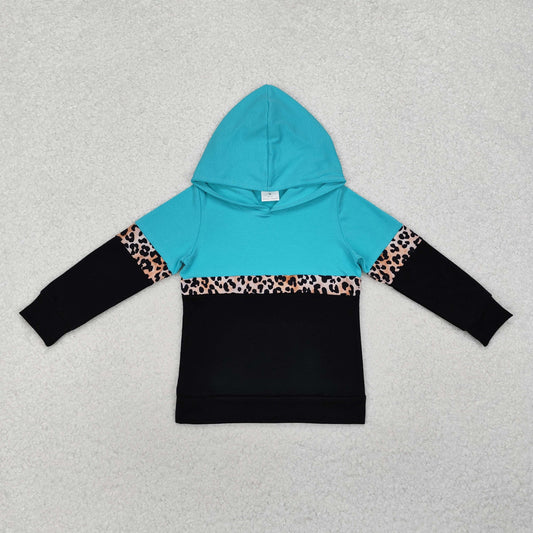 Blue leopard Print hooded