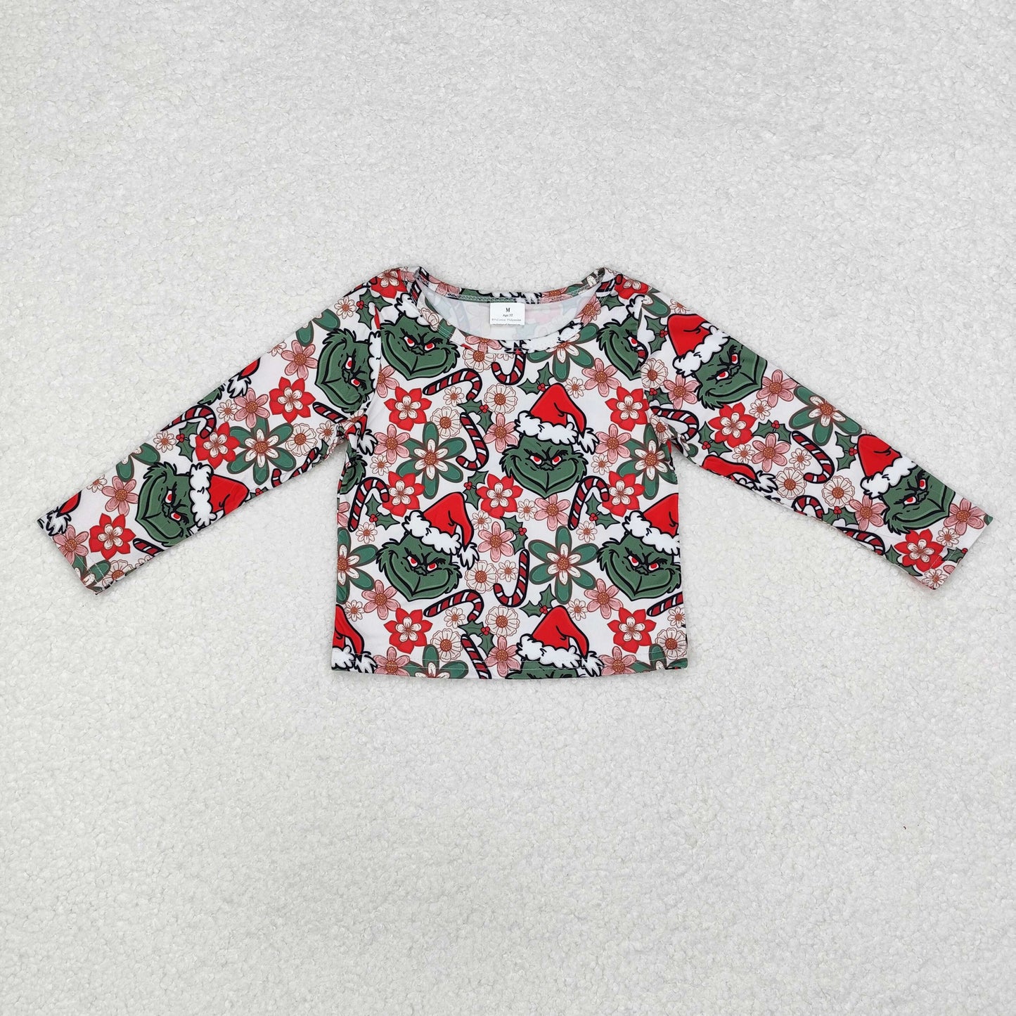 Christmas green cartoon Long Sleeve Shirt