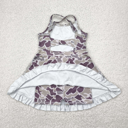 camo yoga sleeveless print girl set