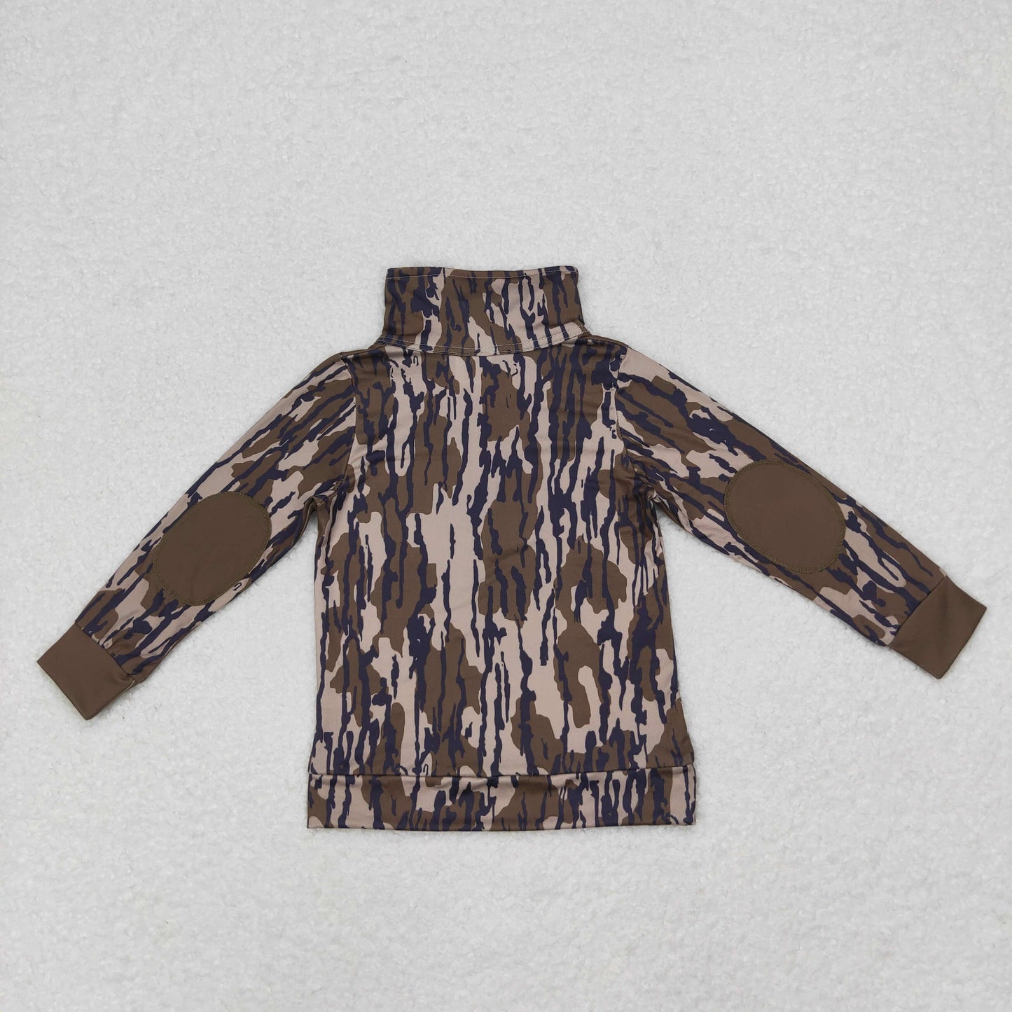 Camo print Long Sleeve With Zipper pullover