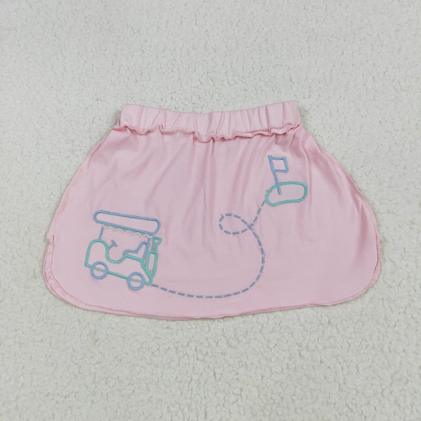 pink golf cart embroidery short skirt GLK0071