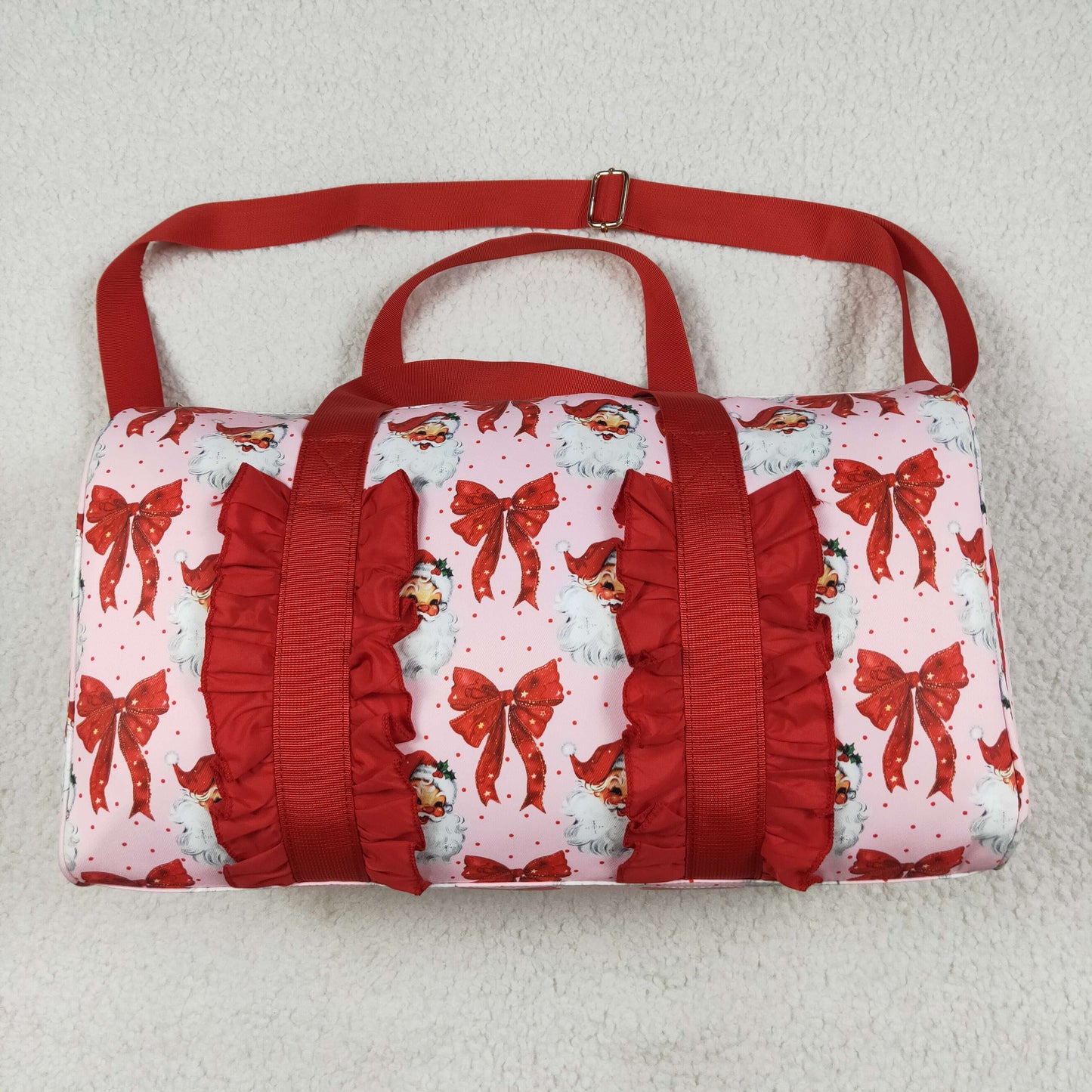 Red Christmas Santa floral travel bag BA0306
