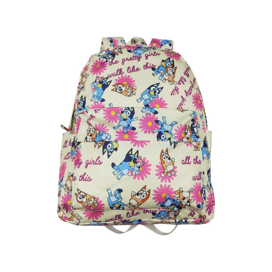 flower Cartoon dog Print BACKPACK