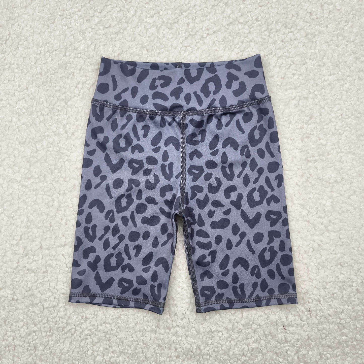 Grey leopard yoga Kids bike Short